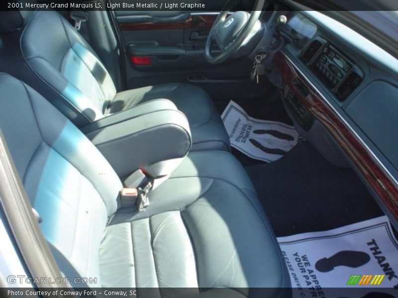 Light Blue Metallic / Light Graphite 2001 Mercury Grand Marquis LS