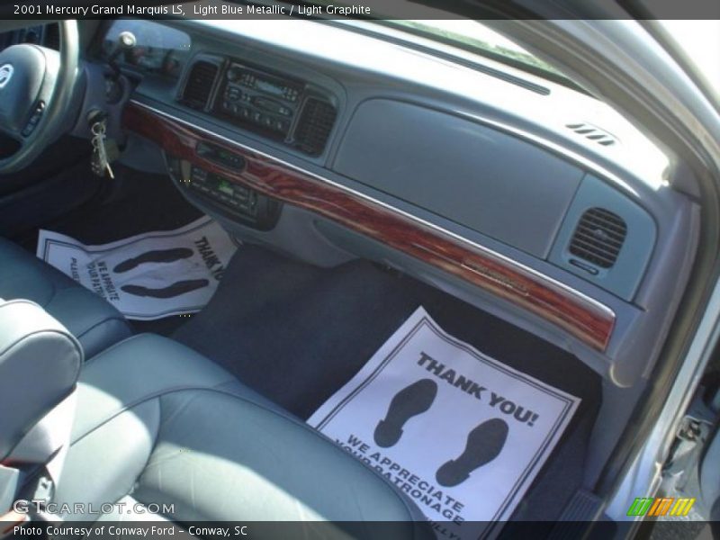 Light Blue Metallic / Light Graphite 2001 Mercury Grand Marquis LS