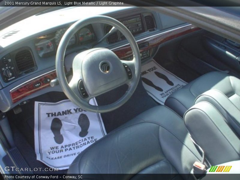 Light Blue Metallic / Light Graphite 2001 Mercury Grand Marquis LS