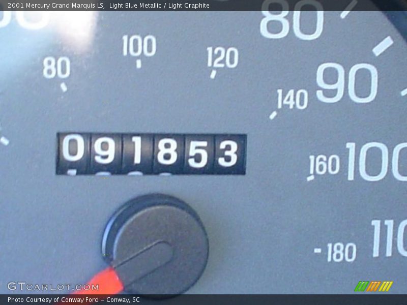 Light Blue Metallic / Light Graphite 2001 Mercury Grand Marquis LS