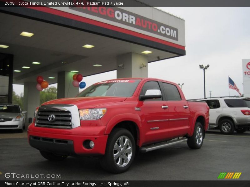 Radiant Red / Beige 2008 Toyota Tundra Limited CrewMax 4x4