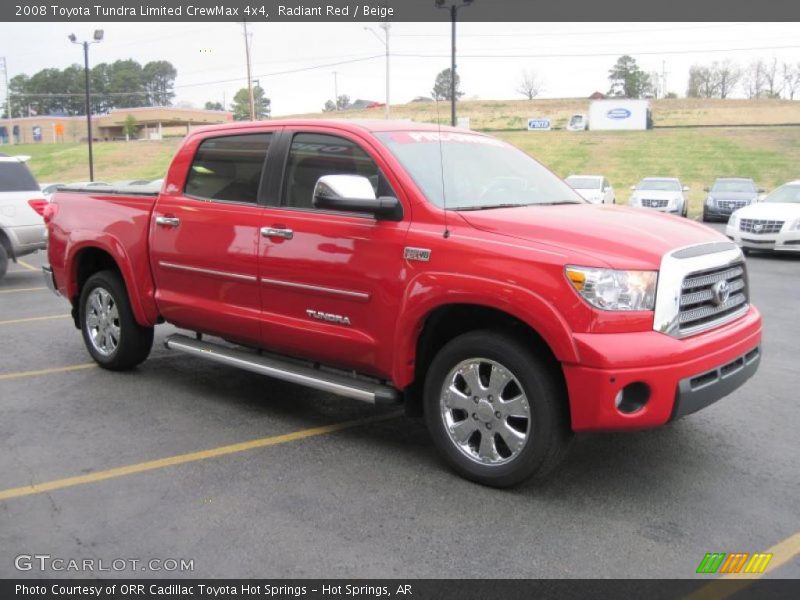 Radiant Red / Beige 2008 Toyota Tundra Limited CrewMax 4x4