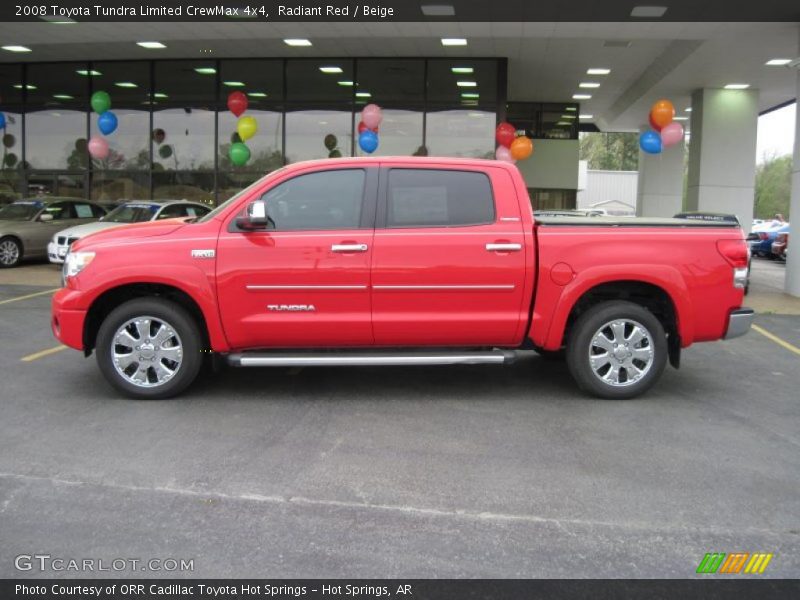 Radiant Red / Beige 2008 Toyota Tundra Limited CrewMax 4x4