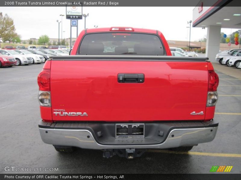 Radiant Red / Beige 2008 Toyota Tundra Limited CrewMax 4x4