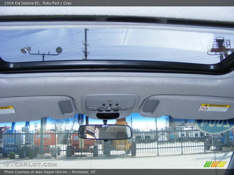 Ruby Red / Gray 2004 Kia Sedona EX