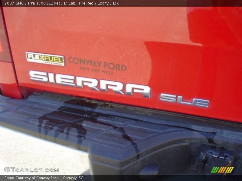 Fire Red / Ebony Black 2007 GMC Sierra 1500 SLE Regular Cab