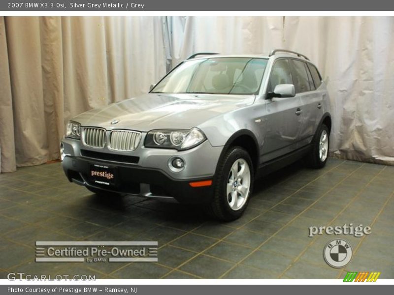 Silver Grey Metallic / Grey 2007 BMW X3 3.0si