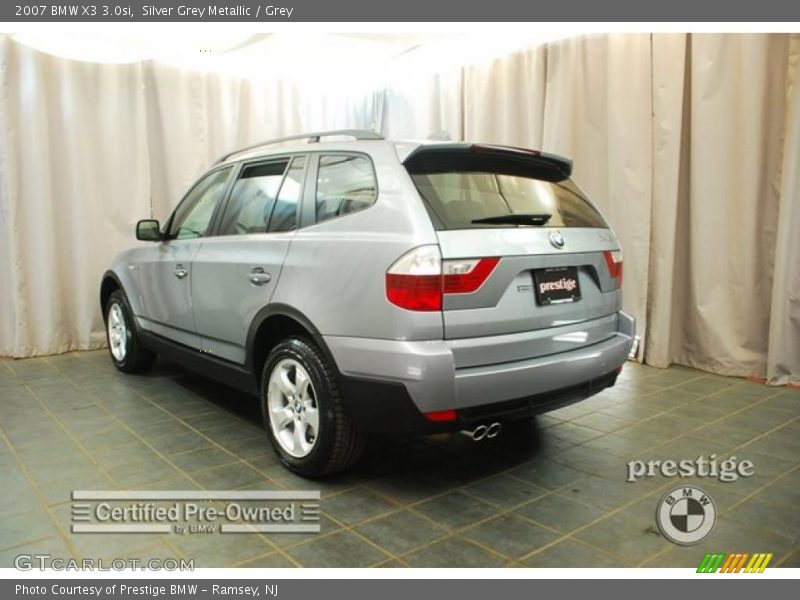 Silver Grey Metallic / Grey 2007 BMW X3 3.0si