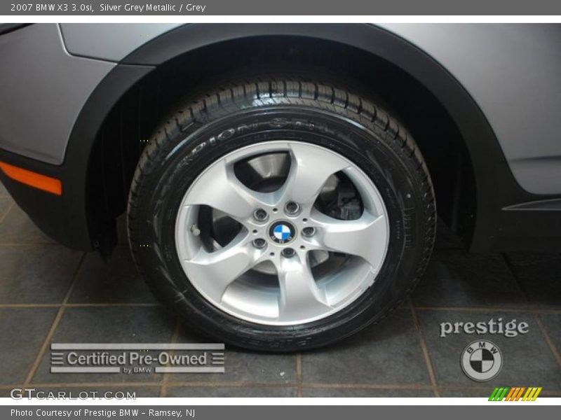 Silver Grey Metallic / Grey 2007 BMW X3 3.0si