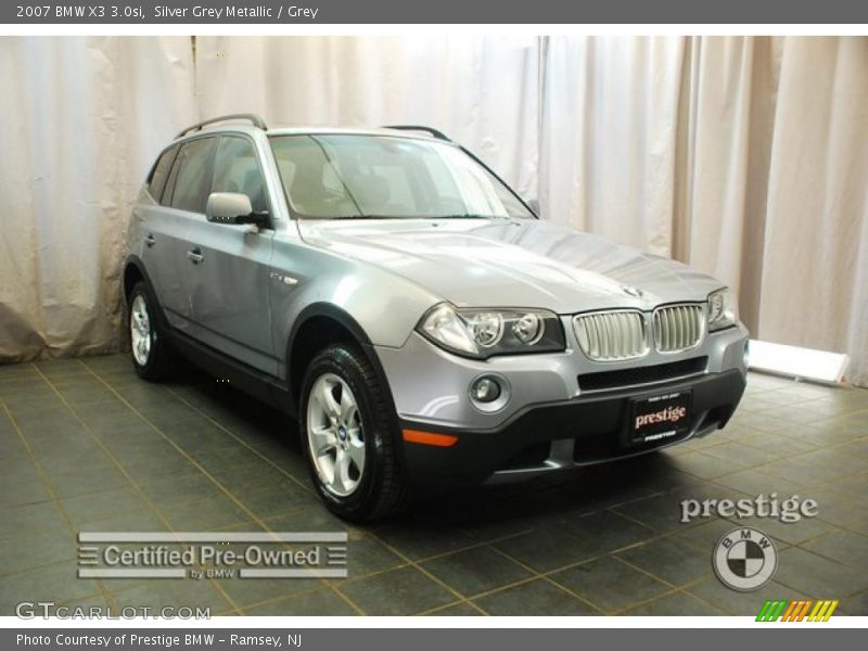 Silver Grey Metallic / Grey 2007 BMW X3 3.0si