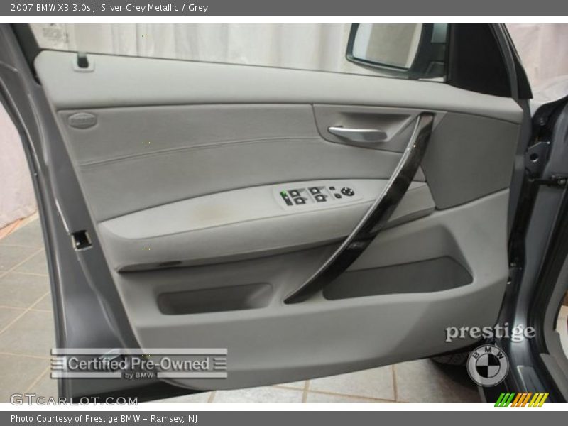 Silver Grey Metallic / Grey 2007 BMW X3 3.0si