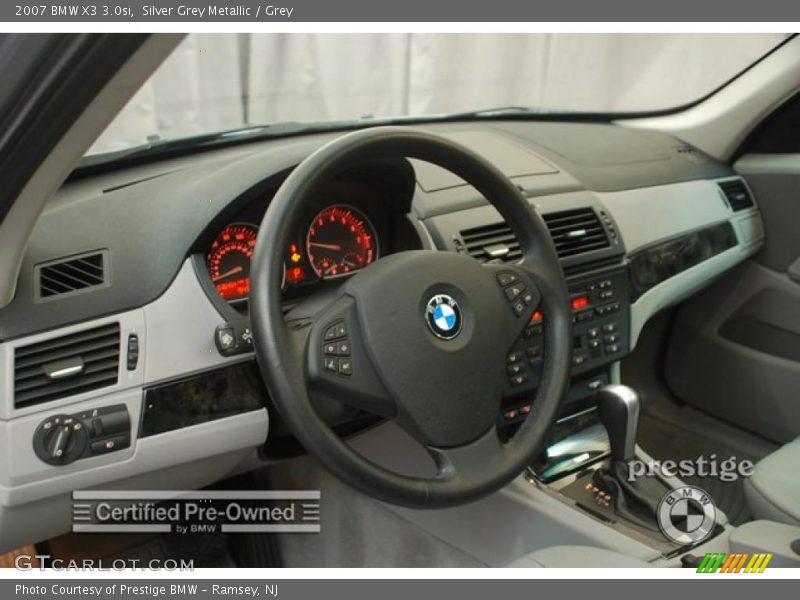 Silver Grey Metallic / Grey 2007 BMW X3 3.0si