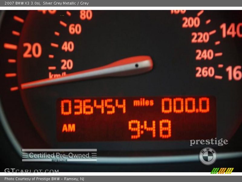 Silver Grey Metallic / Grey 2007 BMW X3 3.0si
