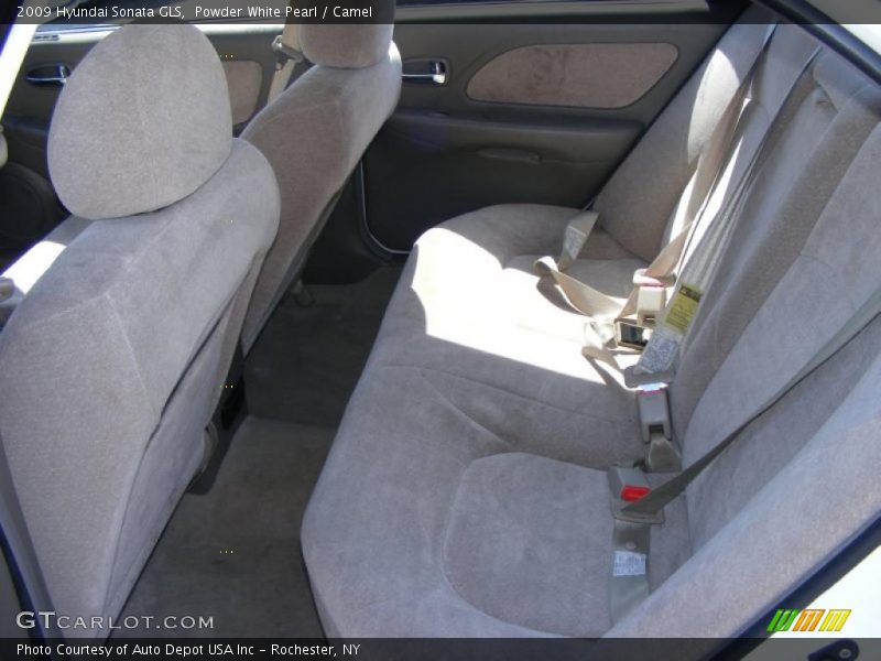 Powder White Pearl / Camel 2009 Hyundai Sonata GLS