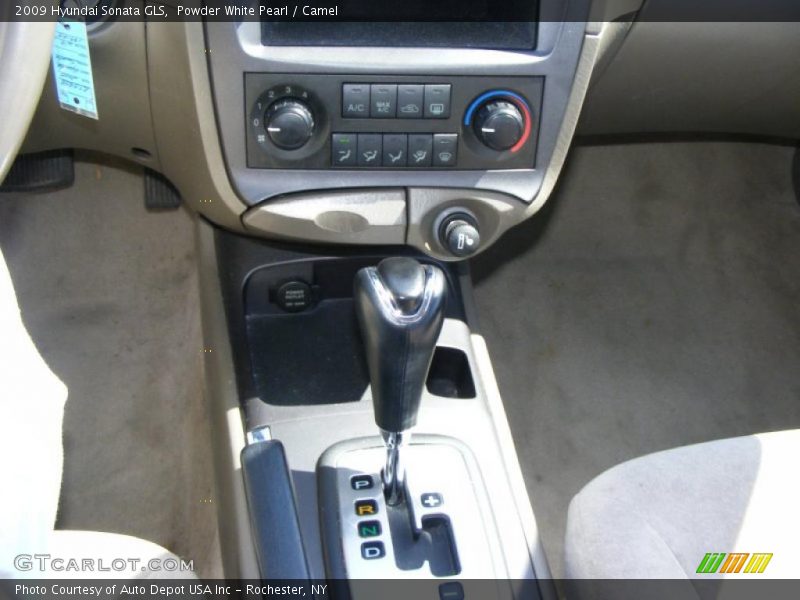 Powder White Pearl / Camel 2009 Hyundai Sonata GLS
