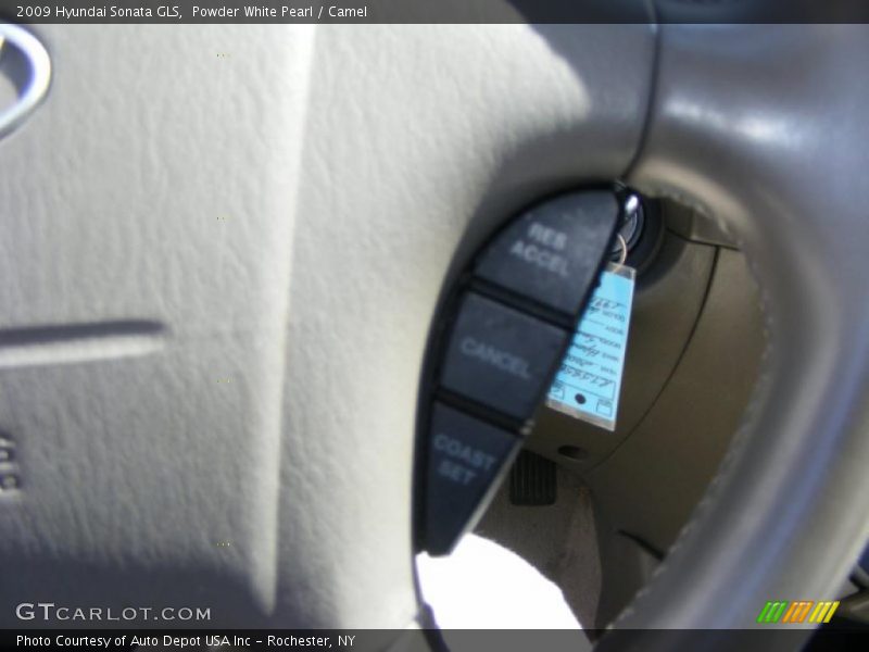 Powder White Pearl / Camel 2009 Hyundai Sonata GLS
