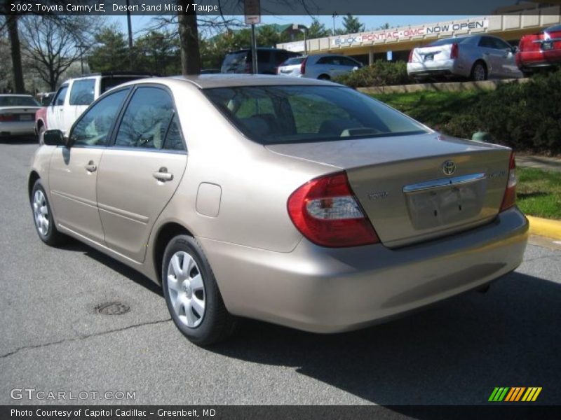 Desert Sand Mica / Taupe 2002 Toyota Camry LE