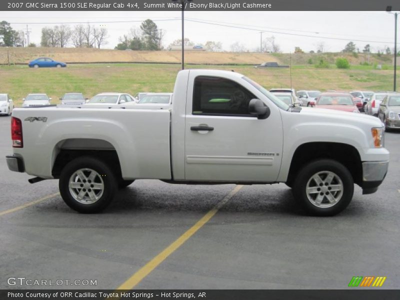 Summit White / Ebony Black/Light Cashmere 2007 GMC Sierra 1500 SLE Regular Cab 4x4