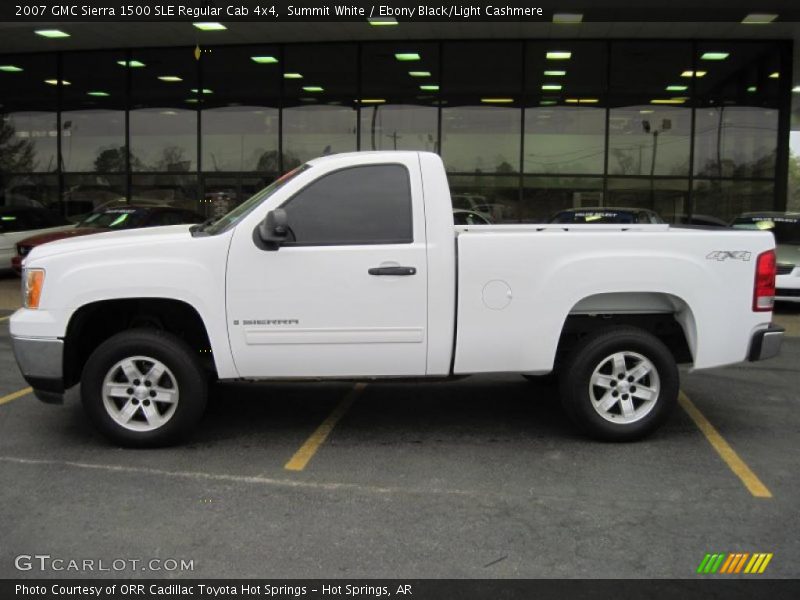 Summit White / Ebony Black/Light Cashmere 2007 GMC Sierra 1500 SLE Regular Cab 4x4