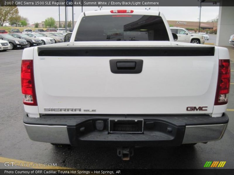 Summit White / Ebony Black/Light Cashmere 2007 GMC Sierra 1500 SLE Regular Cab 4x4