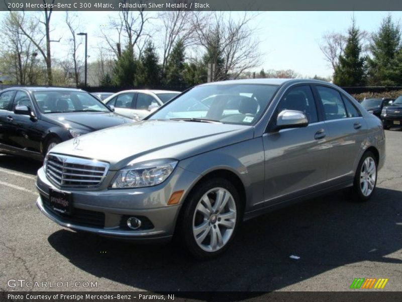 Palladium Silver Metallic / Black 2009 Mercedes-Benz C 300 4Matic