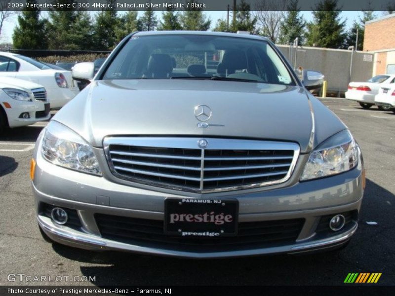 Palladium Silver Metallic / Black 2009 Mercedes-Benz C 300 4Matic