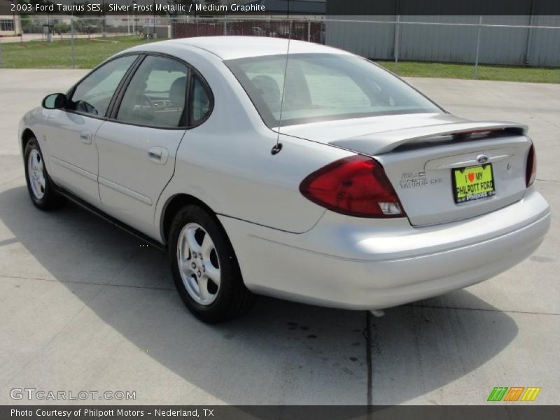 Silver Frost Metallic / Medium Graphite 2003 Ford Taurus SES