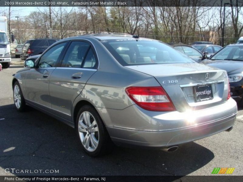 Palladium Silver Metallic / Black 2009 Mercedes-Benz C 300 4Matic