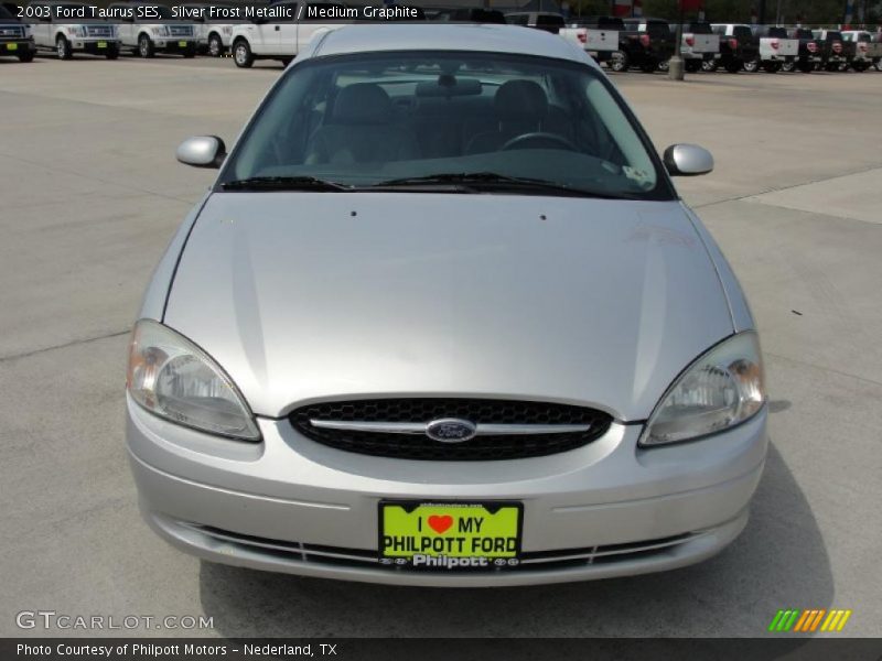 Silver Frost Metallic / Medium Graphite 2003 Ford Taurus SES