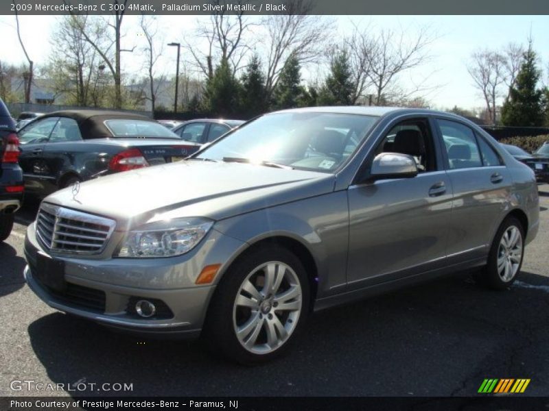 Palladium Silver Metallic / Black 2009 Mercedes-Benz C 300 4Matic