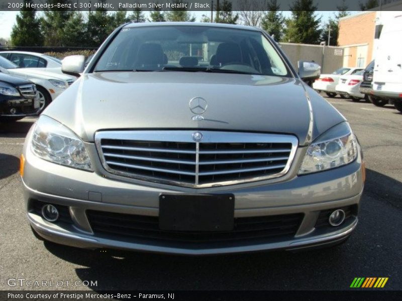 Palladium Silver Metallic / Black 2009 Mercedes-Benz C 300 4Matic