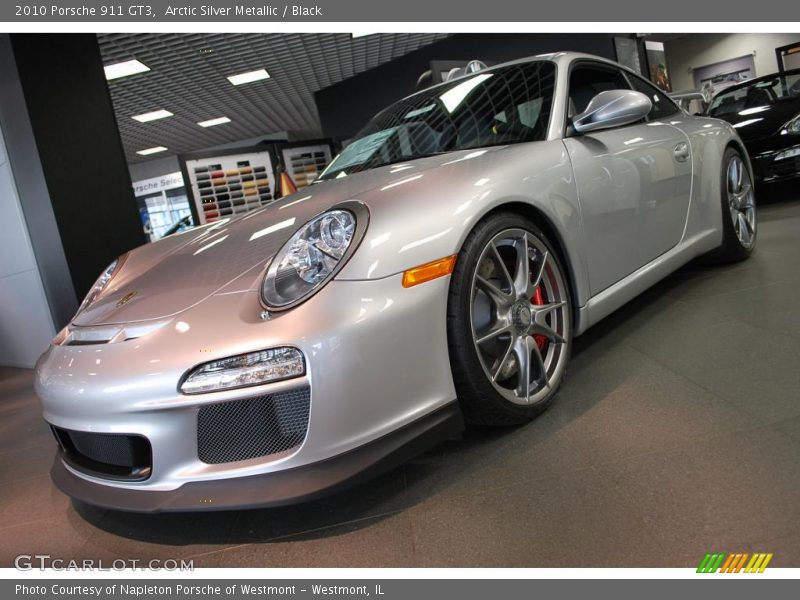 Arctic Silver Metallic / Black 2010 Porsche 911 GT3