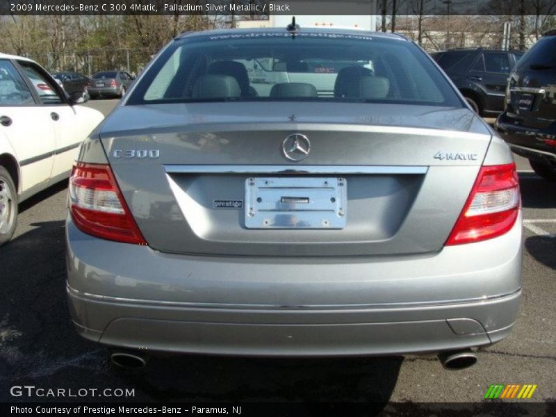 Palladium Silver Metallic / Black 2009 Mercedes-Benz C 300 4Matic