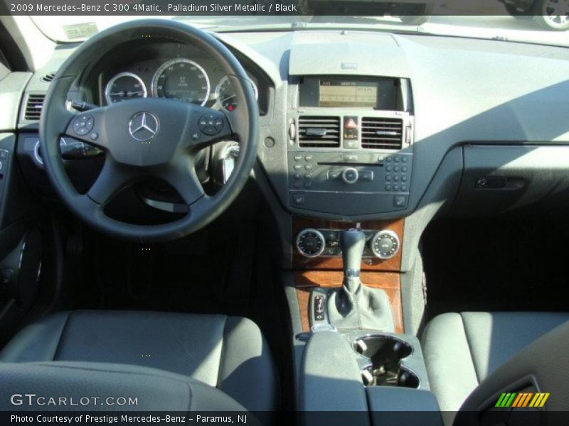 Palladium Silver Metallic / Black 2009 Mercedes-Benz C 300 4Matic