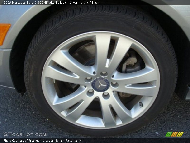 Palladium Silver Metallic / Black 2009 Mercedes-Benz C 300 4Matic