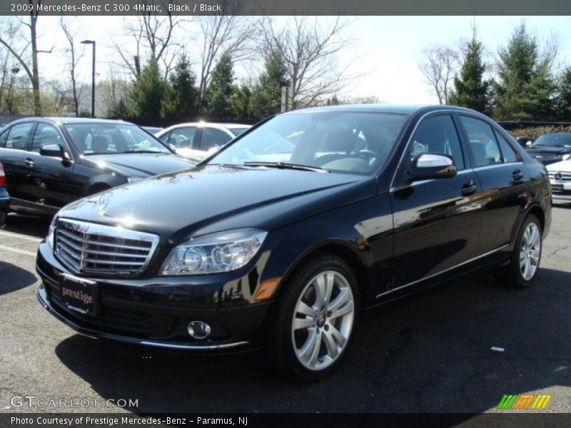 Black / Black 2009 Mercedes-Benz C 300 4Matic