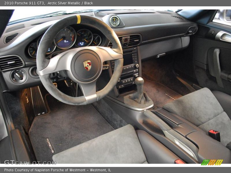 Arctic Silver Metallic / Black 2010 Porsche 911 GT3