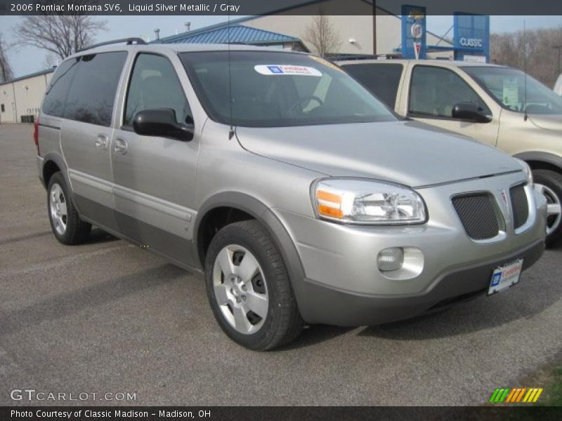 Liquid Silver Metallic / Gray 2006 Pontiac Montana SV6