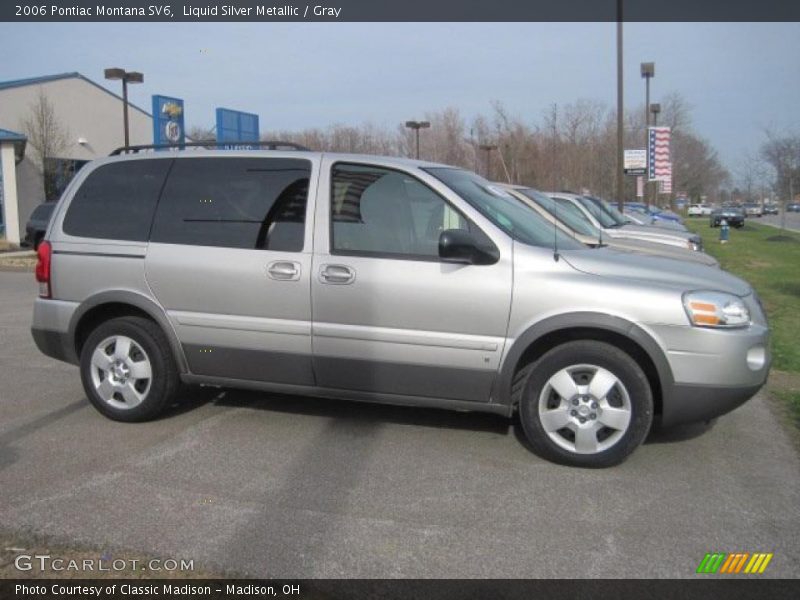 Liquid Silver Metallic / Gray 2006 Pontiac Montana SV6