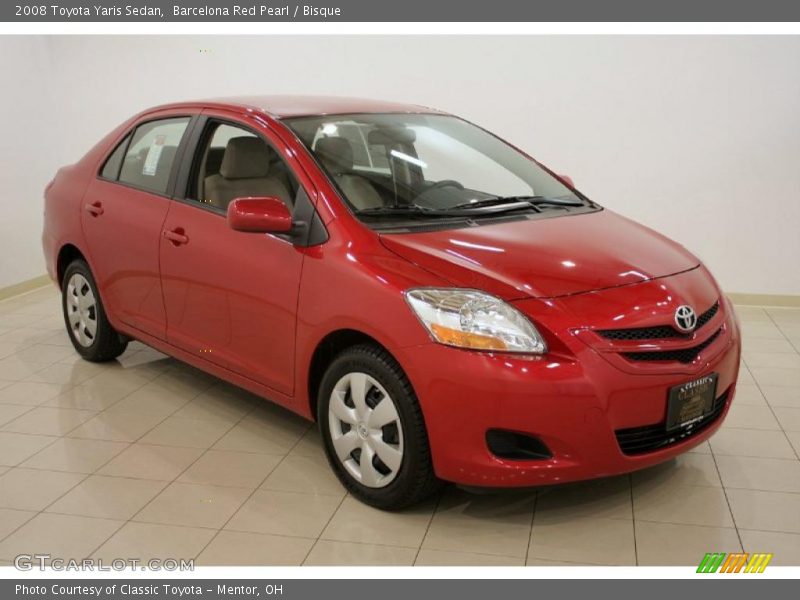Barcelona Red Pearl / Bisque 2008 Toyota Yaris Sedan