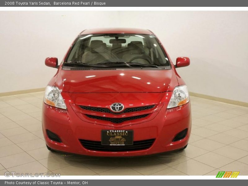 Barcelona Red Pearl / Bisque 2008 Toyota Yaris Sedan