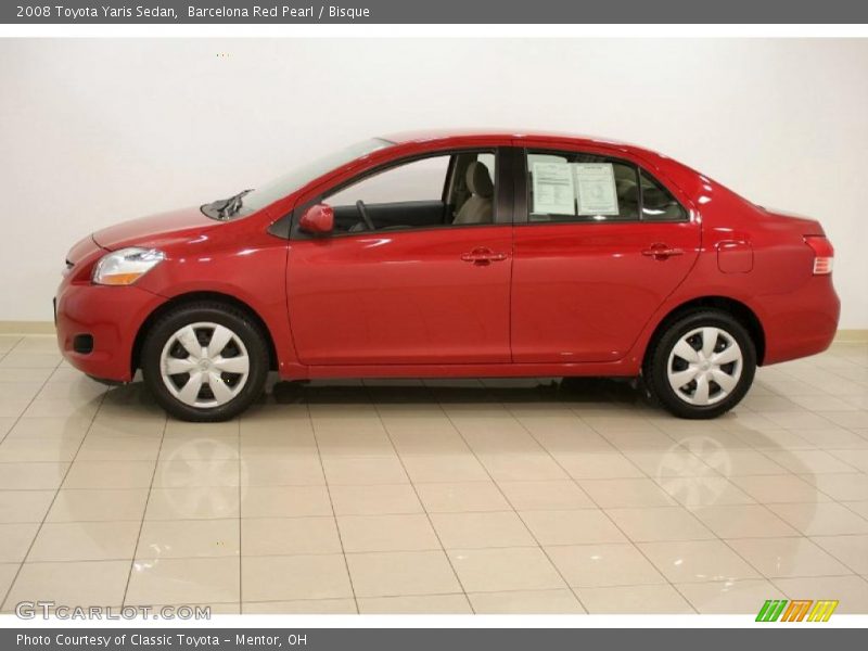 Barcelona Red Pearl / Bisque 2008 Toyota Yaris Sedan