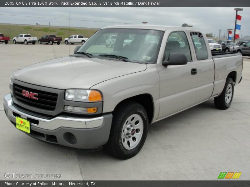 Silver Birch Metallic / Dark Pewter 2005 GMC Sierra 1500 Work Truck Extended Cab