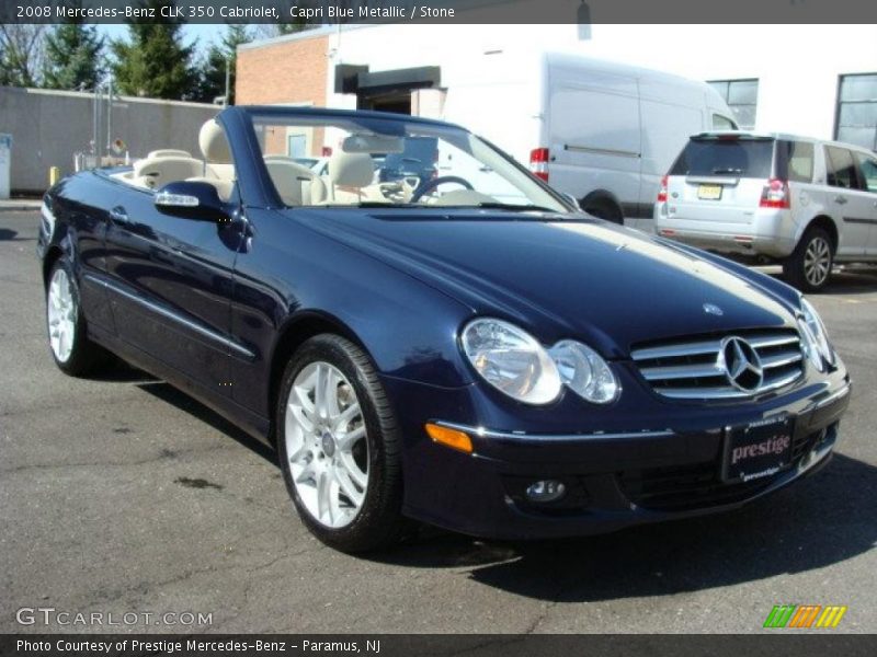 Capri Blue Metallic / Stone 2008 Mercedes-Benz CLK 350 Cabriolet
