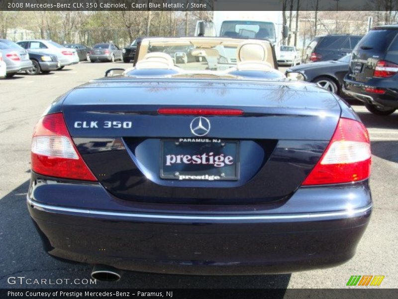 Capri Blue Metallic / Stone 2008 Mercedes-Benz CLK 350 Cabriolet