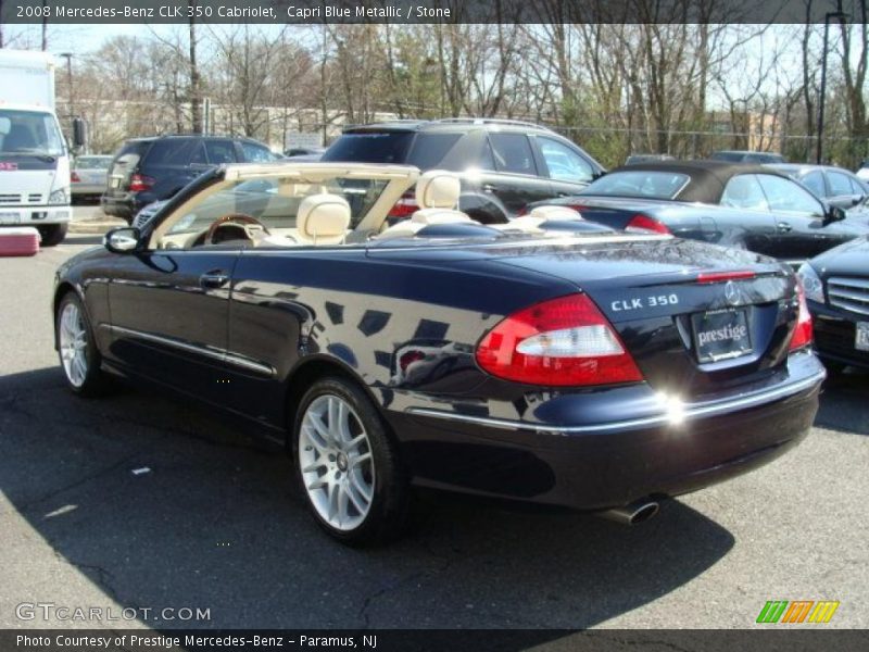 Capri Blue Metallic / Stone 2008 Mercedes-Benz CLK 350 Cabriolet