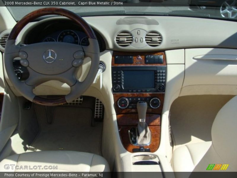 Capri Blue Metallic / Stone 2008 Mercedes-Benz CLK 350 Cabriolet