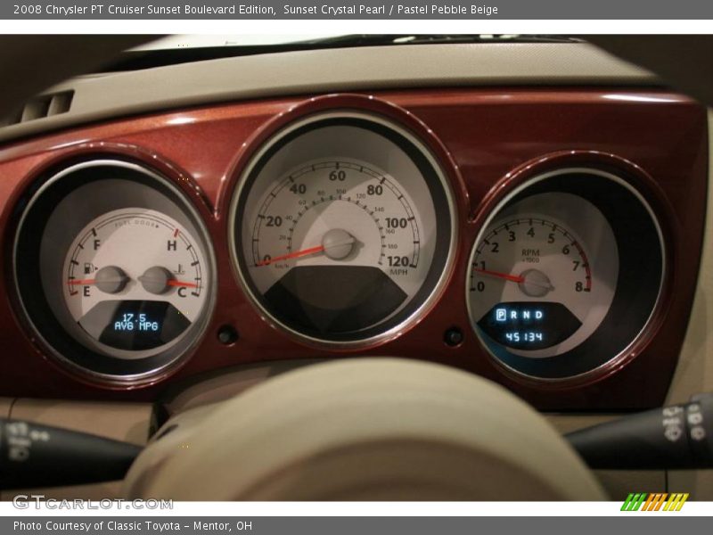 Sunset Crystal Pearl / Pastel Pebble Beige 2008 Chrysler PT Cruiser Sunset Boulevard Edition