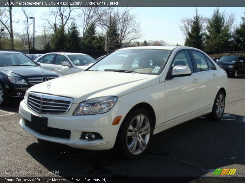 Arctic White / Black 2008 Mercedes-Benz C 300 4Matic Luxury