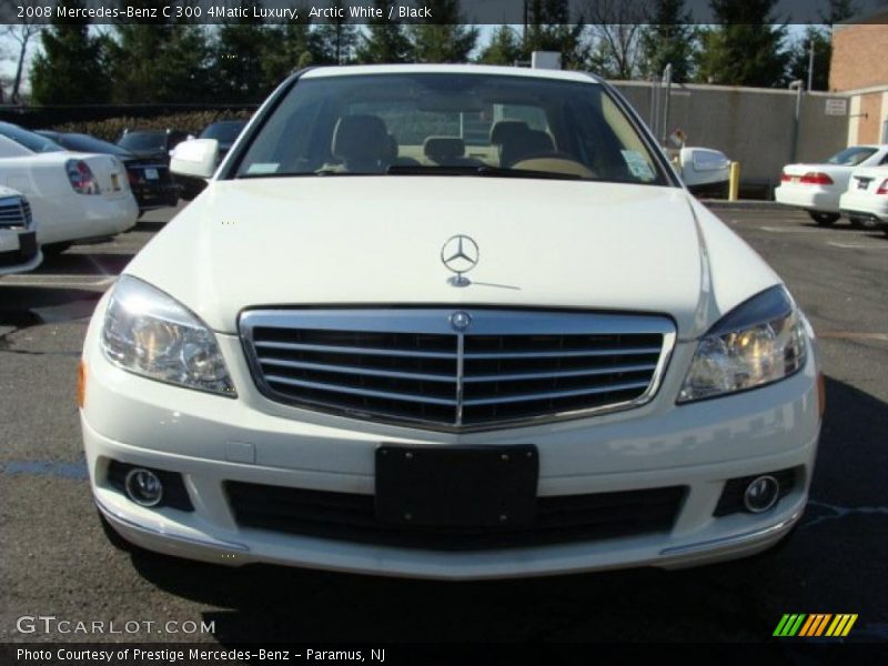 Arctic White / Black 2008 Mercedes-Benz C 300 4Matic Luxury